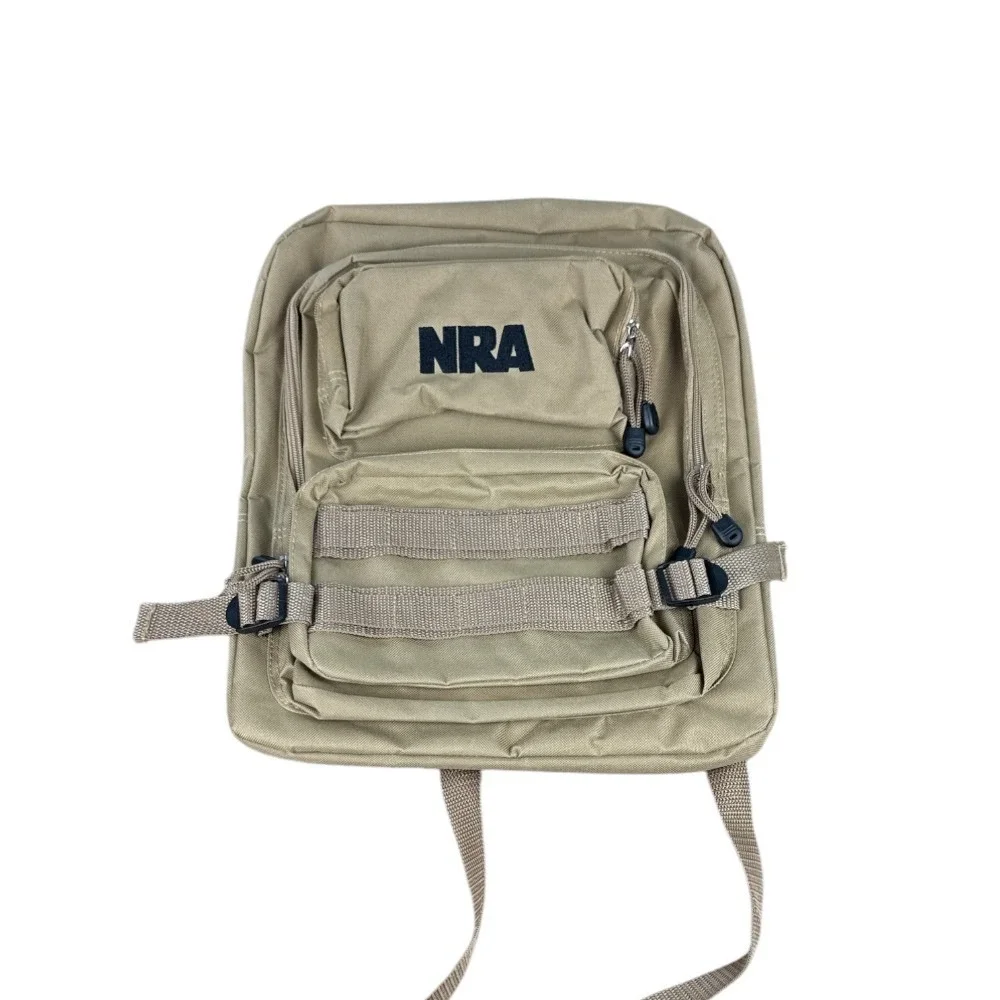 NRA Tactical Backpack‎ Khaki Tan MOLLE Military Style Daypack Hunting Pockets